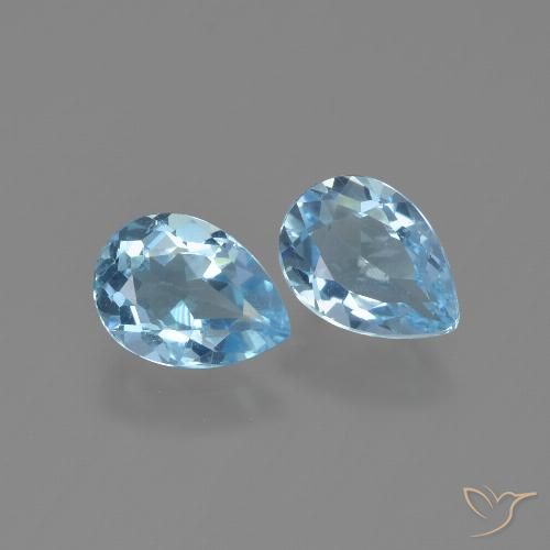 1.71ctw Natürlicher Himmerlblau Topas, Birnenform, VVS