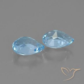1.71 ct natürliche Himmerlblau Topas-Edelsteine, Birnenform, VVS
