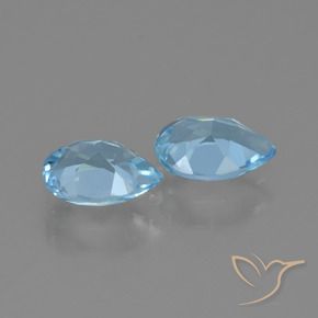 1.52 ct natürliche Himmerlblau Topas-Edelsteine, Birnenform, VVS-VS