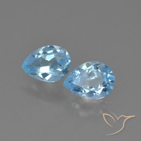 1.46 ct natürliche Himmerlblau Topas-Edelsteine, Birnenform, VVS-VS