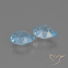 1.46 ct natürliche Himmerlblau Topas-Edelsteine, Birnenform, VVS-VS