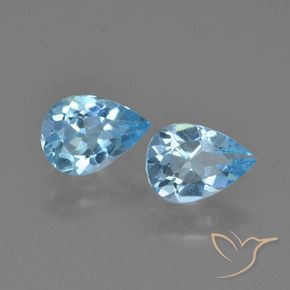 1.49 ct natürliche Himmerlblau Topas-Edelsteine, Birnenform, VVS-VS