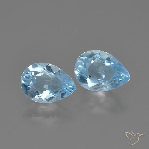 1.62ctw Natürlicher Himmerlblau Topas, Birnenform, VVS