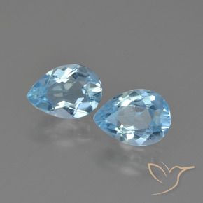 1.62 ct natürliche Himmerlblau Topas-Edelsteine, Birnenform, VVS