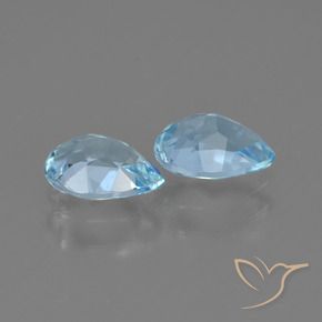 1.62 ct natürliche Himmerlblau Topas-Edelsteine, Birnenform, VVS