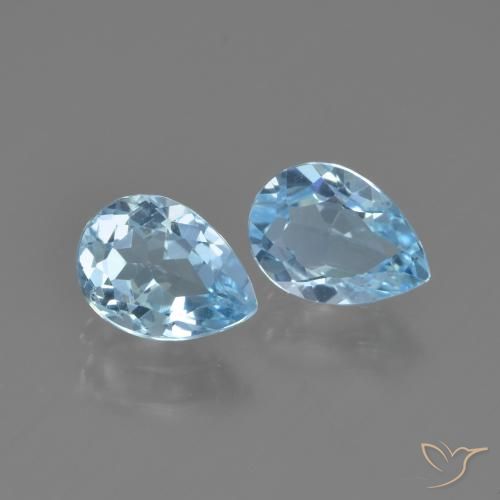 1.85ctw Natürlicher Himmerlblau Topas, Birnenform, VVS