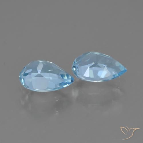 1.85 ct natürliche Himmerlblau Topas-Edelsteine, Birnenform, VVS