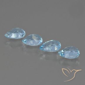 3.24 ct natürliche Himmerlblau Topas-Edelsteine, Birnenform, VVS-VS