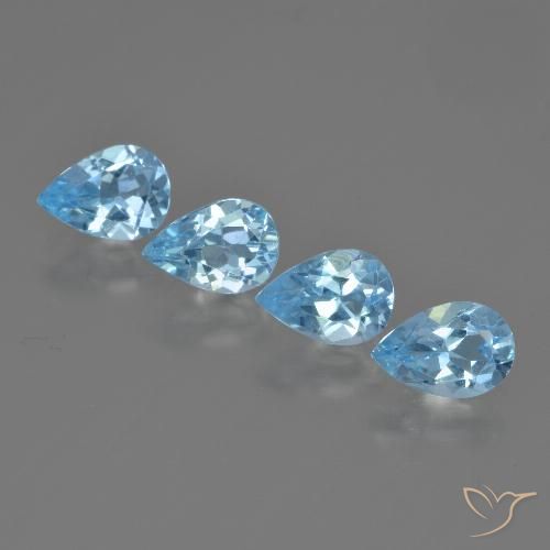 2.89ctw Natürlicher Himmerlblau Topas, Birnenform, VVS