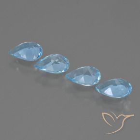 2.89 ct natürliche Himmerlblau Topas-Edelsteine, Birnenform, VVS