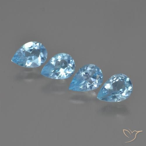 2.85ctw Natürlicher Himmerlblau Topas, Birnenform, VVS