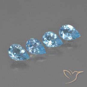 2.85 ct natürliche Himmerlblau Topas-Edelsteine, Birnenform, VVS