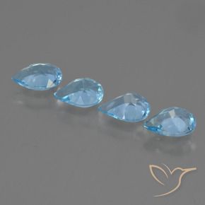 2.85 ct natürliche Himmerlblau Topas-Edelsteine, Birnenform, VVS