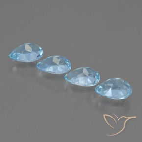 3.30 ct natürliche Himmerlblau Topas-Edelsteine, Birnenform, VVS-VS