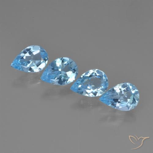 2.71ctw Natürlicher Himmerlblau Topas, Birnenform, VVS