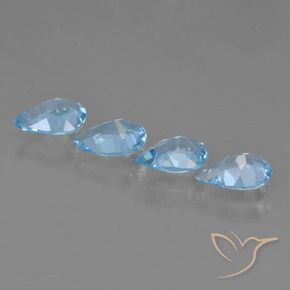 2.71 ct natürliche Himmerlblau Topas-Edelsteine, Birnenform, VVS