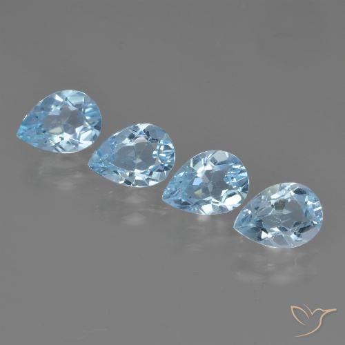 3.32ctw Natürlicher Himmerlblau Topas, Birnenform, VVS