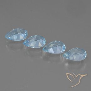 3.32 ct natürliche Himmerlblau Topas-Edelsteine, Birnenform, VVS
