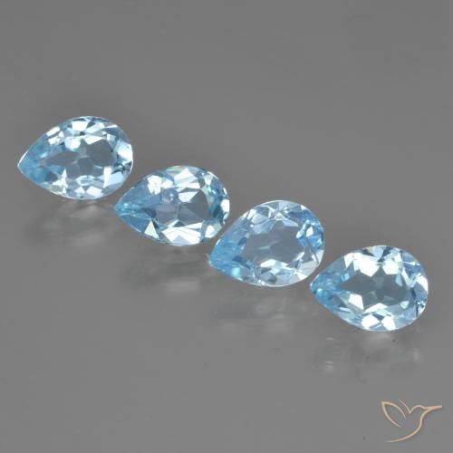 3.18ctw Natürlicher Himmerlblau Topas, Birnenform, VVS-VS