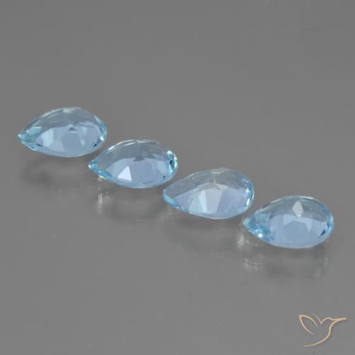 3.18 ct natürliche Himmerlblau Topas-Edelsteine, Birnenform, VVS-VS
