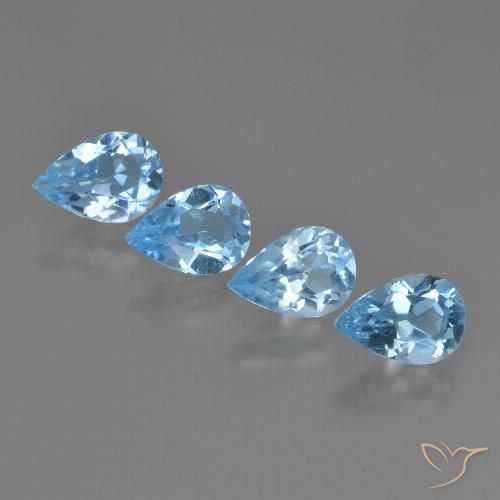 2.75ctw Natürlicher Himmerlblau Topas, Birnenform, VVS