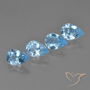 2.75 ct natürliche Himmerlblau Topas-Edelsteine, Birnenform, VVS