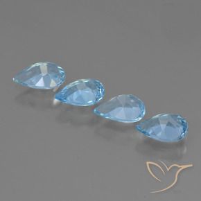 2.75 ct natürliche Himmerlblau Topas-Edelsteine, Birnenform, VVS