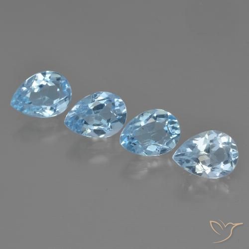 3.39ctw Natürlicher Himmerlblau Topas, Birnenform, VVS-VS, Photo A