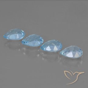 3.39 ct natürliche Himmerlblau Topas-Edelsteine, Birnenform, VVS-VS