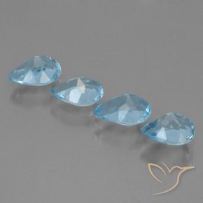 3.30 ct natürliche Himmerlblau Topas-Edelsteine, Birnenform, VVS-VS