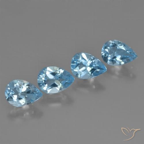 3.23ctw Natürlicher Himmerlblau Topas, Birnenform, VVS