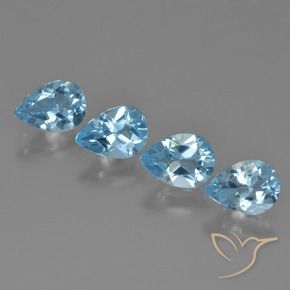 3.23 ct natürliche Himmerlblau Topas-Edelsteine, Birnenform, VVS