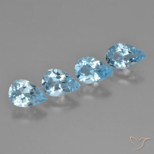 2.85ctw Natürlicher Himmerlblau Topas, Birnenform, VVS-VS