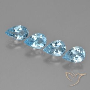 2.85 ct natürliche Himmerlblau Topas-Edelsteine, Birnenform, VVS-VS
