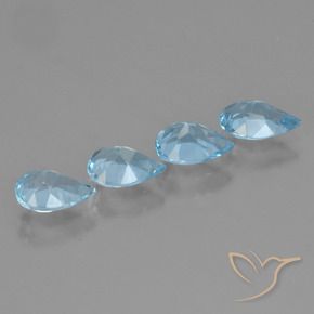 2.85 ct natürliche Himmerlblau Topas-Edelsteine, Birnenform, VVS-VS