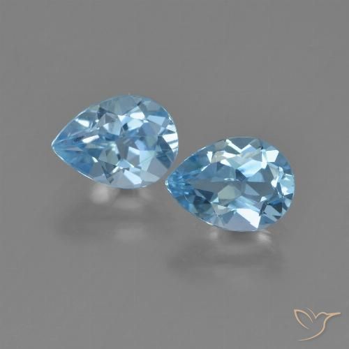1.81ctw Natürlicher Himmerlblau Topas, Birnenform, VVS-VS