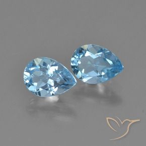 1.81 ct natürliche Himmerlblau Topas-Edelsteine, Birnenform, VVS-VS