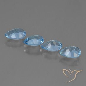 3.31 ct natürliche Himmerlblau Topas-Edelsteine, Birnenform, VVS-VS