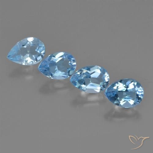3.14ctw Natürlicher Himmerlblau Topas, Birnenform, VS