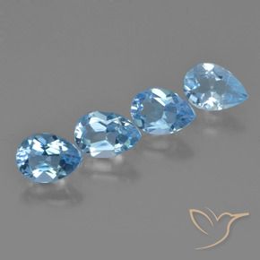 3.14 ct natürliche Himmerlblau Topas-Edelsteine, Birnenform, VS