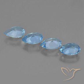 3.14 ct natürliche Himmerlblau Topas-Edelsteine, Birnenform, VS