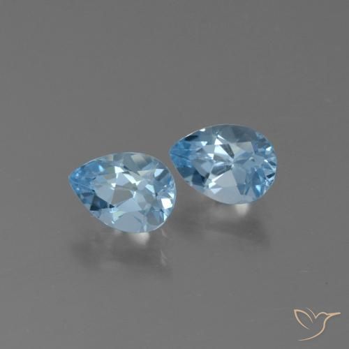 1.81 ct natürliche Himmerlblau Topas-Edelsteine, Birnenform, VS