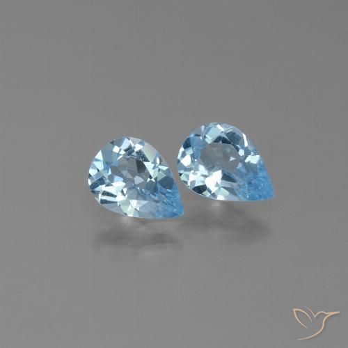 1.41ctw Natürlicher Himmerlblau Topas, Birnenform, VS