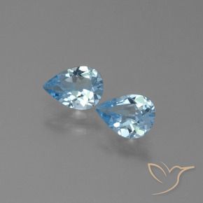 1.41 ct natürliche Himmerlblau Topas-Edelsteine, Birnenform, VS