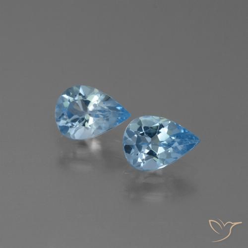 1.52ctw Natürlicher Himmerlblau Topas, Birnenform, VS