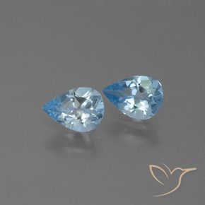 1.52 ct natürliche Himmerlblau Topas-Edelsteine, Birnenform, VS