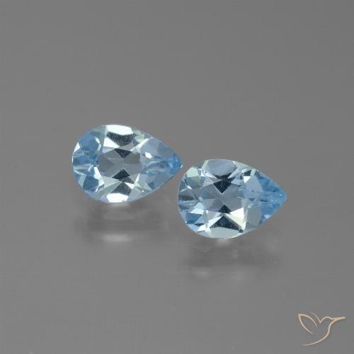 1.61ctw Natürlicher Himmerlblau Topas, Birnenform, VS