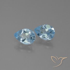1.61 ct natürliche Himmerlblau Topas-Edelsteine, Birnenform, VS
