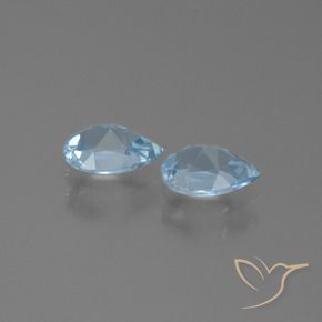1.61 ct natürliche Himmerlblau Topas-Edelsteine, Birnenform, VS