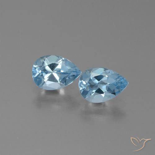 1.76ctw Natürlicher Himmerlblau Topas, Birnenform, VVS-VS